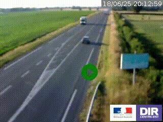<h2>Webcam routière sur la RN7 à hauteur de Toulon-sur-Allier, entre Moulins et Vichy</h2>