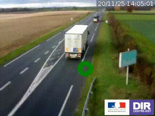 <h2>Webcam routière sur la RN7 à hauteur de Toulon-sur-Allier, entre Moulins et Vichy</h2>