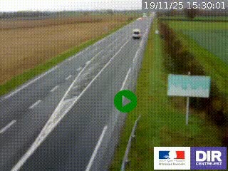<h2>Webcam routière sur la RN7 à hauteur de Toulon-sur-Allier, entre Moulins et Vichy</h2>
