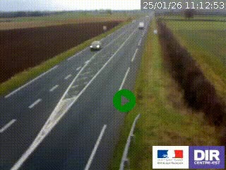 Webcam routière sur la RN7 à hauteur de Toulon-sur-Allier, entre Moulins et Vichy