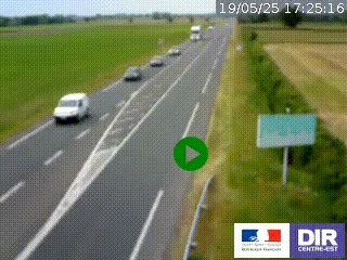 <h2>Webcam routière sur la RN7 à hauteur de Toulon-sur-Allier, entre Moulins et Vichy</h2>