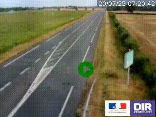 <h2>Webcam routière sur la RN7 à hauteur de Toulon-sur-Allier, entre Moulins et Vichy</h2>