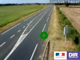 <h2>Webcam routière sur la RN7 à hauteur de Toulon-sur-Allier, entre Moulins et Vichy</h2>