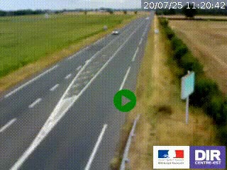 <h2>Webcam routière sur la RN7 à hauteur de Toulon-sur-Allier, entre Moulins et Vichy</h2>
