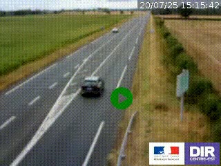 <h2>Webcam routière sur la RN7 à hauteur de Toulon-sur-Allier, entre Moulins et Vichy</h2>