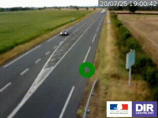 <h2>Webcam routière sur la RN7 à hauteur de Toulon-sur-Allier, entre Moulins et Vichy</h2>