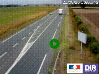 <h2>Webcam routière sur la RN7 à hauteur de Toulon-sur-Allier, entre Moulins et Vichy</h2>