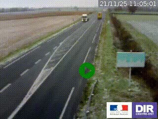 <h2>Webcam routière sur la RN7 à hauteur de Toulon-sur-Allier, entre Moulins et Vichy</h2>