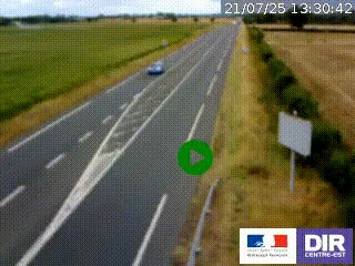 <h2>Webcam routière sur la RN7 à hauteur de Toulon-sur-Allier, entre Moulins et Vichy</h2>