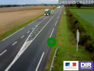 <h2>Webcam routière sur la RN7 à hauteur de Toulon-sur-Allier, entre Moulins et Vichy</h2>