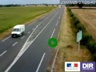 <h2>Webcam routière sur la RN7 à hauteur de Toulon-sur-Allier, entre Moulins et Vichy</h2>