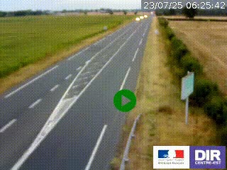 <h2>Webcam routière sur la RN7 à hauteur de Toulon-sur-Allier, entre Moulins et Vichy</h2>