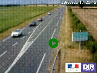<h2>Webcam routière sur la RN7 à hauteur de Toulon-sur-Allier, entre Moulins et Vichy</h2>