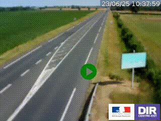 <h2>Webcam routière sur la RN7 à hauteur de Toulon-sur-Allier, entre Moulins et Vichy</h2>