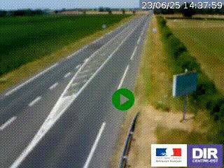 <h2>Webcam routière sur la RN7 à hauteur de Toulon-sur-Allier, entre Moulins et Vichy</h2>