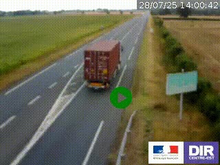 <h2>Webcam routière sur la RN7 à hauteur de Toulon-sur-Allier, entre Moulins et Vichy</h2>