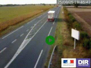<h2>Webcam routière sur la RN7 à hauteur de Toulon-sur-Allier, entre Moulins et Vichy</h2>