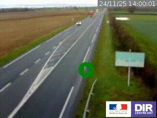 <h2>Webcam routière sur la RN7 à hauteur de Toulon-sur-Allier, entre Moulins et Vichy</h2>