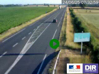 <h2>Webcam routière sur la RN7 à hauteur de Toulon-sur-Allier, entre Moulins et Vichy</h2>