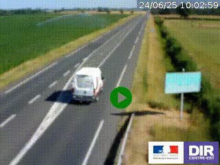 <h2>Webcam routière sur la RN7 à hauteur de Toulon-sur-Allier, entre Moulins et Vichy</h2>