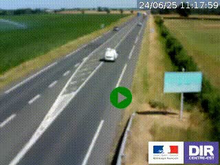 <h2>Webcam routière sur la RN7 à hauteur de Toulon-sur-Allier, entre Moulins et Vichy</h2>