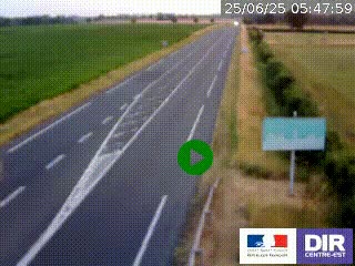 <h2>Webcam routière sur la RN7 à hauteur de Toulon-sur-Allier, entre Moulins et Vichy</h2>