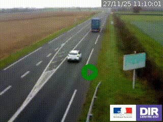<h2>Webcam routière sur la RN7 à hauteur de Toulon-sur-Allier, entre Moulins et Vichy</h2>