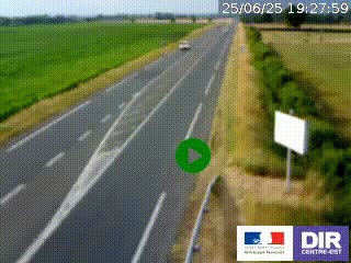 <h2>Webcam routière sur la RN7 à hauteur de Toulon-sur-Allier, entre Moulins et Vichy</h2>