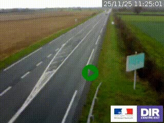 <h2>Webcam routière sur la RN7 à hauteur de Toulon-sur-Allier, entre Moulins et Vichy</h2>