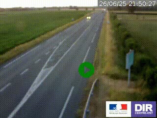 <h2>Webcam routière sur la RN7 à hauteur de Toulon-sur-Allier, entre Moulins et Vichy</h2>