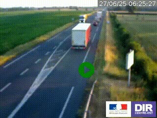 <h2>Webcam routière sur la RN7 à hauteur de Toulon-sur-Allier, entre Moulins et Vichy</h2>