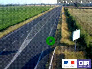 <h2>Webcam routière sur la RN7 à hauteur de Toulon-sur-Allier, entre Moulins et Vichy</h2>