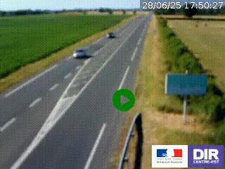 <h2>Webcam routière sur la RN7 à hauteur de Toulon-sur-Allier, entre Moulins et Vichy</h2>