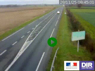 <h2>Webcam routière sur la RN7 à hauteur de Toulon-sur-Allier, entre Moulins et Vichy</h2>