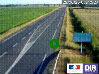 <h2>Webcam routière sur la RN7 à hauteur de Toulon-sur-Allier, entre Moulins et Vichy</h2>