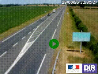 <h2>Webcam routière sur la RN7 à hauteur de Toulon-sur-Allier, entre Moulins et Vichy</h2>