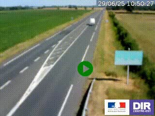 <h2>Webcam routière sur la RN7 à hauteur de Toulon-sur-Allier, entre Moulins et Vichy</h2>