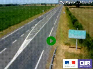 <h2>Webcam routière sur la RN7 à hauteur de Toulon-sur-Allier, entre Moulins et Vichy</h2>