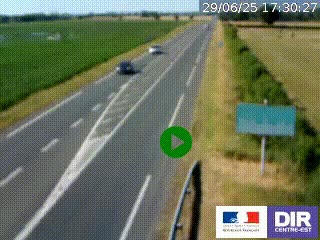 <h2>Webcam routière sur la RN7 à hauteur de Toulon-sur-Allier, entre Moulins et Vichy</h2>