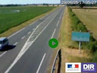 <h2>Webcam routière sur la RN7 à hauteur de Toulon-sur-Allier, entre Moulins et Vichy</h2>