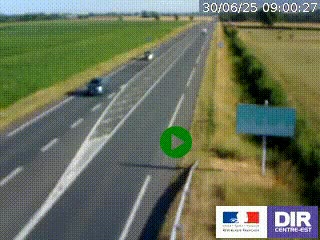 <h2>Webcam routière sur la RN7 à hauteur de Toulon-sur-Allier, entre Moulins et Vichy</h2>