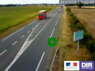 <h2>Webcam routière sur la RN7 à hauteur de Toulon-sur-Allier, entre Moulins et Vichy</h2>