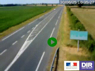 <h2>Webcam routière sur la RN7 à hauteur de Toulon-sur-Allier, entre Moulins et Vichy</h2>