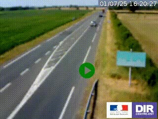 <h2>Webcam routière sur la RN7 à hauteur de Toulon-sur-Allier, entre Moulins et Vichy</h2>