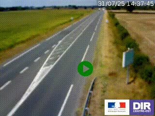 <h2>Webcam routière sur la RN7 à hauteur de Toulon-sur-Allier, entre Moulins et Vichy</h2>