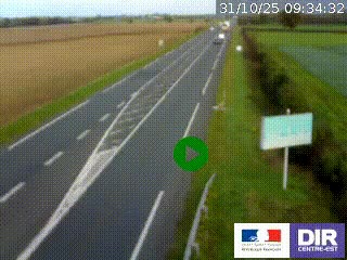 <h2>Webcam routière sur la RN7 à hauteur de Toulon-sur-Allier, entre Moulins et Vichy</h2>