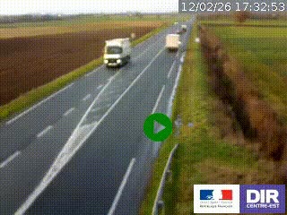 <h2>Webcam routière sur la RN7 à hauteur de Toulon-sur-Allier, entre Moulins et Vichy</h2>