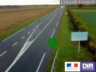 <h2>Webcam routière sur la RN7 à hauteur de Toulon-sur-Allier, entre Moulins et Vichy</h2>