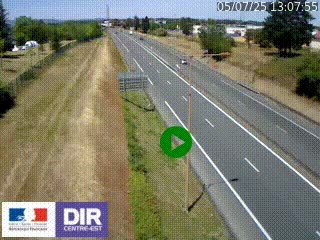 <h2>Webcam à Mably, à proximité de Roanne en direction de Moulins sur la N7</h2>