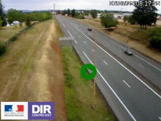 <h2>Webcam à Mably, à proximité de Roanne en direction de Moulins sur la N7</h2>